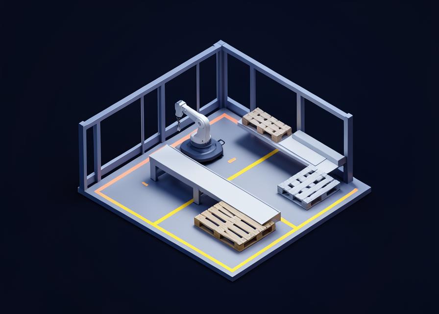 Illustrated industry & restricted areas environment